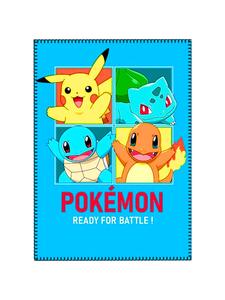 Pokémon Флисовое одеяло Pokémon - (Д) 140 см x (Ш) 100 см, синее