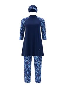 Платье-купальник C&City, темно-синий/неоново-синий