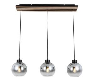 Подвесной светильник, цоколь E27, степень защиты IP20 Novel, черный/дуб/хром