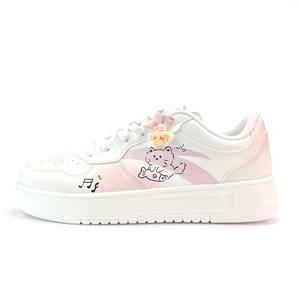 Женские скейтерские кеды Relaxed Wear resistant And Lightweight низкие белые ANTA, розовый