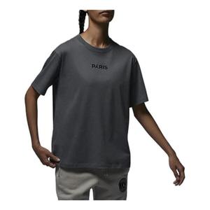 Футболка x psg paris t-shirt 'dark grey' Air Jordan, серый