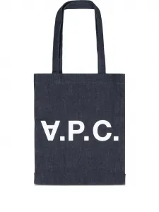Сумка-тоут с логотипом A.P.C., синий
