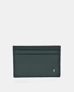 Мужская плоская визитница YANKO из черной/синей кожи, зеленый