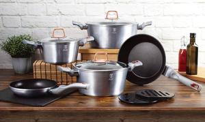 Berlingerhaus Набор посуды с титановой поверхностью 10 шт. Moonlight Edition BH-6020, серебро