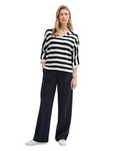 Свитер Tom Tailor, черный/белый