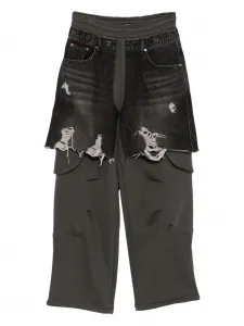 Брюки со вставками из денима Andersson Bell, черный