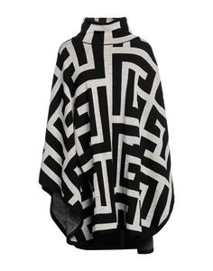 Пончо Balmain, черный