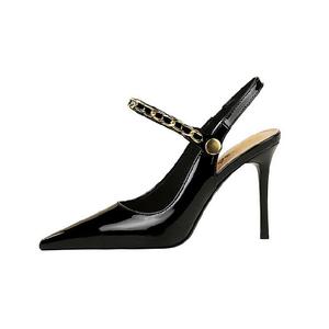 Туфли на высоком каблуке женские черный Bigtree