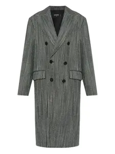 Пальто ёлочкой Dsquared2, серый