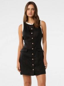 Контрастное мини-платье-сорочка montana Forever New, цвет Black/Porcelain