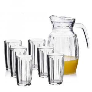 Mondex Кувшин со стаканами, прозрачный, 5/5/5 см