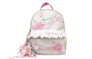 Nike Полиэстеровый рюкзак женский бело-розовый