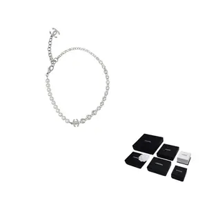 Двойное ожерелье с буквой C для женщин CHANEL