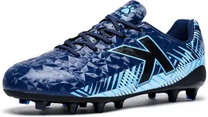 Футбольные бутсы KELME Blaze для молодежи, для твердого/искусственного покрытия, уличная спортивная обувь для молодых мужчин и женщин, синий/черный