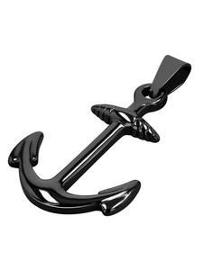 Adeliás Подвеска унисекс из нержавеющей стали, черная