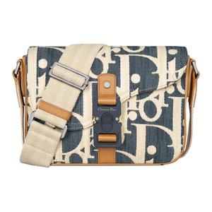DIOR Хлопковая сумка-мессенджер через плечо унисекс синий бежевый коричневый