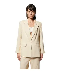 Однобортный блейзер слегка свободного кроя. Silvian Heach, бежевый