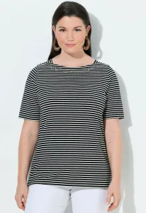 Футболка ringel ubootausschnitt halbarm pima с принтом Ulla Popken, Black