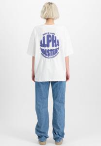 Футболка с принтом LOGO Alpha Industries, белый