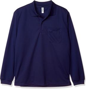 Футболка-поло с длинными рукавами и карманом Glimmer 00335-ALP Dry 4.4 унции, синий