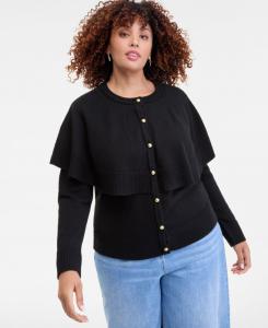 Женский кардиган-накидка, размеры XXS-3X On 34th, Deep Black