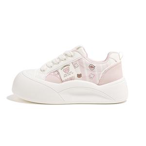 HUANQIU Женские повседневные низкие кроссовки Slip Resistant, Breathable, Lightweight, розовые