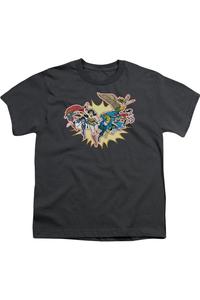 DC Comics Футболка с коротким рукавом для детей "Please Get Me" Gildan, Charcoal