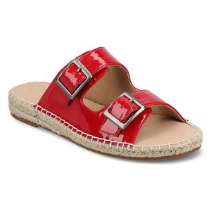 Слайд-сандалии на эспадрильной подошве Tresah Journee, patent/red