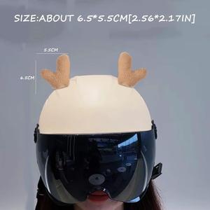 Рога рождественские Gift girl для мото шлема, красный