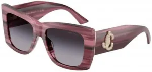 Солнцезащитные очки Jimmy Choo в цвете «коричневый градиентный серый зеркальный серебристый», 50648g - Violet - Gradient Gray