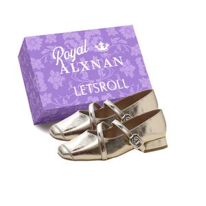 Alxnan Мэри Джейн туфли женские черные/серебряные/золотые - золотые с коробкой, цвет Gold+Box