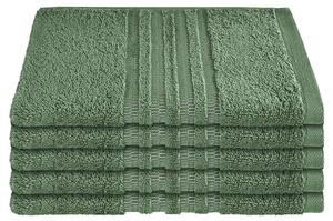 Гостевое полотенце Schiesser Milano im 5er Set, темно-зеленый