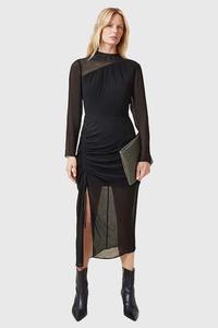 Платье с добавлением шелка RIZO Allsaints, черный