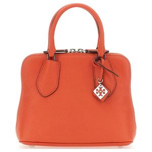Кожаная плечевая сумка через плечо мини женская пламенного цвета TORY BURCH