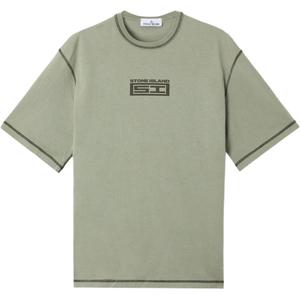 Хлопковая футболка STONE ISLAND, зеленый