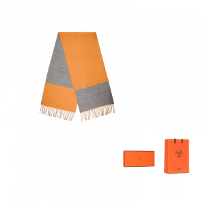 Вязаный шарф для женщин Hermes, оранжевый