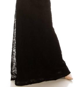 Юбка А-силуэта с завышенной талией и розеткой черного цвета Adrianna Papell