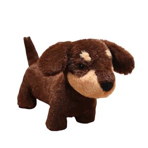 Плюшевая кукла милый шарф такса 40см высота MLING, коричневый