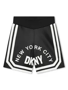 Шорты-бермуды в полоску с логотипом Dkny Kids, черный