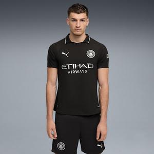 Мужская футбольная майка Manchester City 25/26 Away Authentic Puma, черный