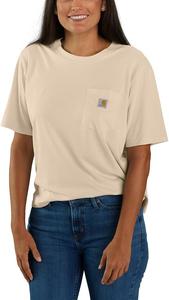 Carhartt женская футболка с карманом, свободного кроя, с коротким рукавом, из серии Tencel Fiber (также доступна в размерах Plus), Stone Ash