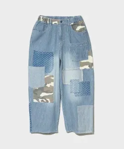 Брюки mililopiulu Denim x Camouflage Patchwork (женские) Gsc Womens Select, цвет Hickory 1