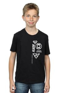 Футболка с нагрудными значками Лиги справедливости DC Comics, черный