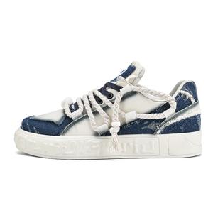 Bull charm Мужские устойчивые к истиранию низкие скейтерские кроссовки в тёмно-синем цвете, цвет Dark Blue