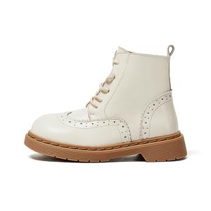 Детские сапоги с низким голенищем, противоскользящие, износостойкие Snoffy, слоновая кость