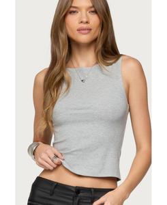 Женская майка Elliana с боковым разрезом Edikted, Gray-melange