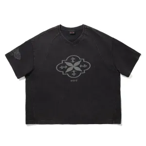 Футболки Li Ning, унисекс, черные, с V-образным вырезом, умеренно прямой крой