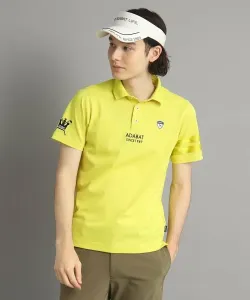 Футболка-поло с коротким рукавом и логотипом Adabat, цвет Lemon Yellow (031)