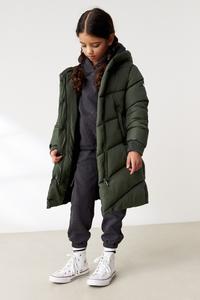 Утепленная непромокаемая куртка с шевронной стежкой Next, зеленый