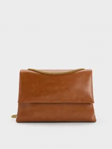 Сумка через плечо Sianna с цепочкой Charles & Keith, цвет Distressed Tan
